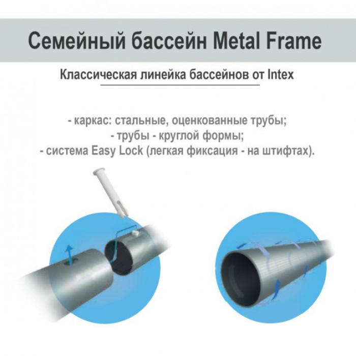 Басейн каркас 26702 305х76см, 4485л Intex