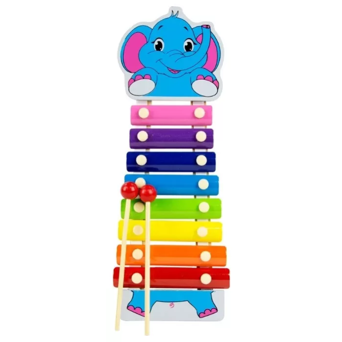 Дитяча іграшка Ксилофон MD0712 дерев'яний Слоненя Блакитне TREE TOYS