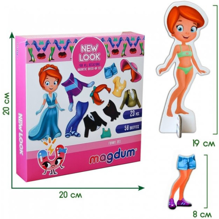 Набір магнітів Magdum "Лялька з одягом New look" ML4031-14 EN Magdum