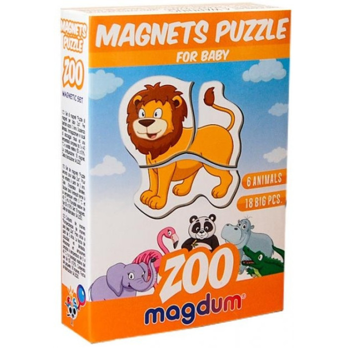 Магнітні пазли Magdum Зоо ML4031-18 EN Magdum
