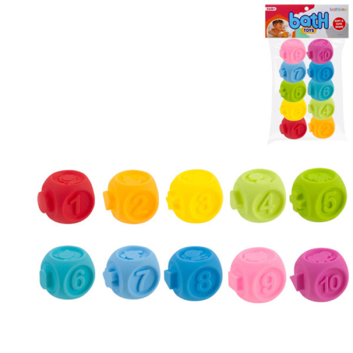 Набір іграшок для ванної конструктор 88-53 текстурні фігури BATH TOYS