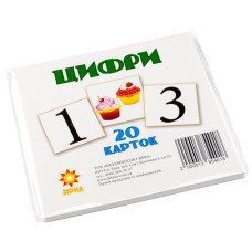 Навчальні картки міні Цифри 67147 110х110 мм ЗІРКА