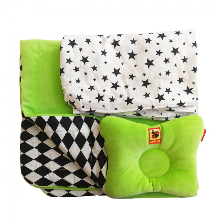 Дитячий постільний комплект Bed Set Newborn МС 110512-08 подушка + ковдру + простирадло Macik