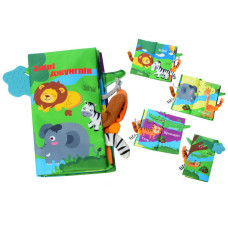 М'яка книжка-прорізувач HB 0016 22 см  Звірі джунглів Limo Toy