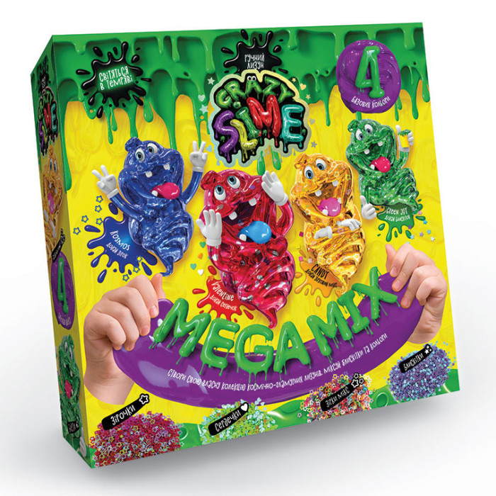 Ігровий набір для проведення дослідів "Crazy Slime" SLM-03, 4в1 SLM-03-01U Danko Toys