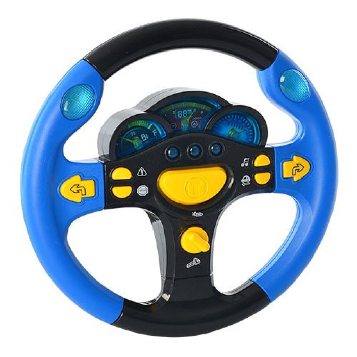 Дитяче ігрове кермо 7044 укр. мовою Синій Joy Toy