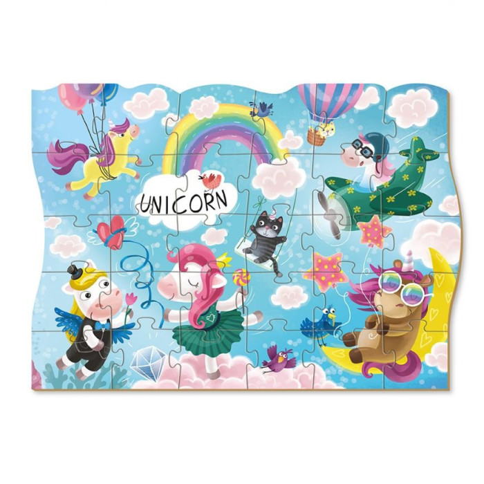 Дитячі пазли 300416 "Пригоди єдиноріжок" 30 елементів DoDo Toys