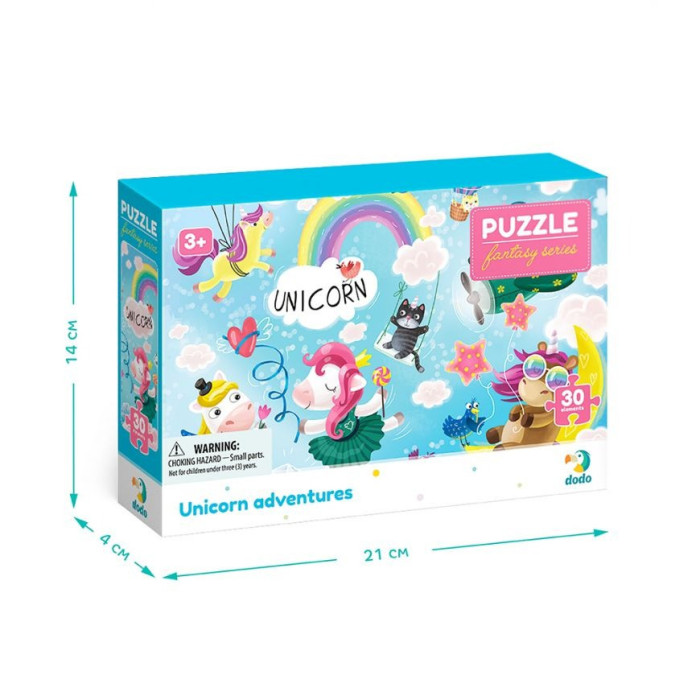 Дитячі пазли 300416 "Пригоди єдиноріжок" 30 елементів DoDo Toys