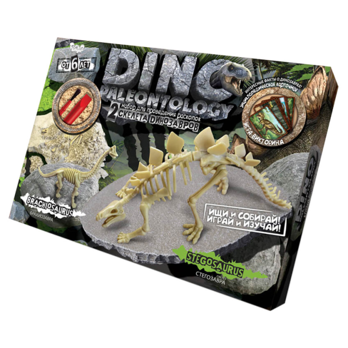 Ігровий набір для проведення розкопок DINO PALEONTOLOGY 6377 в коробці Стегозавр Danko Toys
