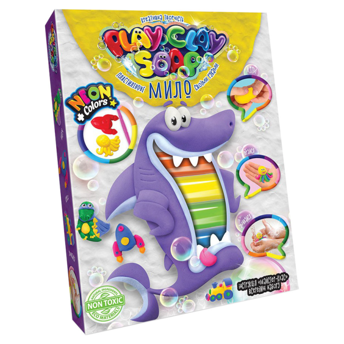 Набір креативної творчості "Пластилінове мило" Play Clay Soap PCS-03 середній Акула Danko Toys
