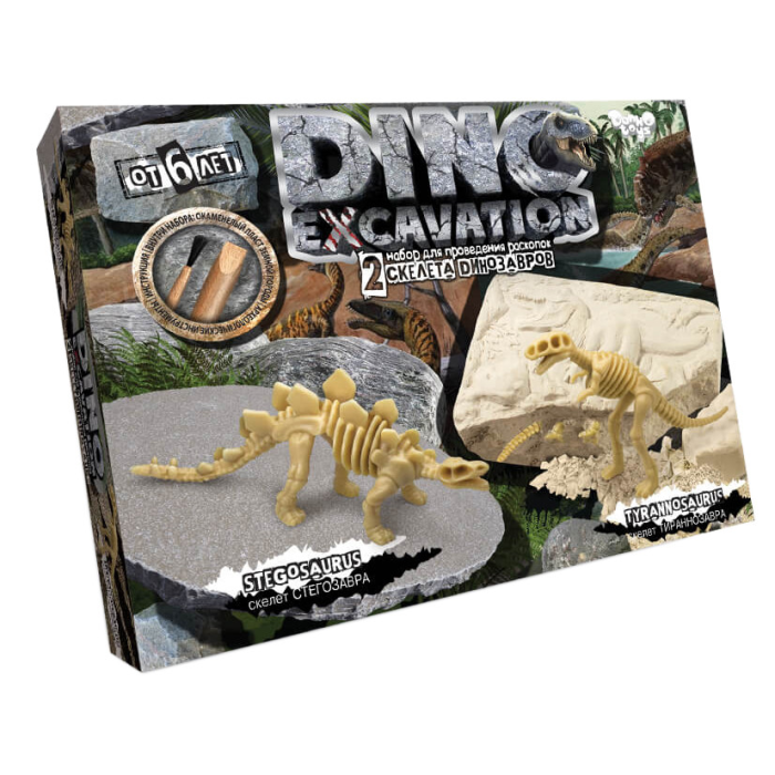 Дитячий набір для проведення розкопок динозаврів DINO EXCAVATION DEX-01 Стегозавр Danko Toys