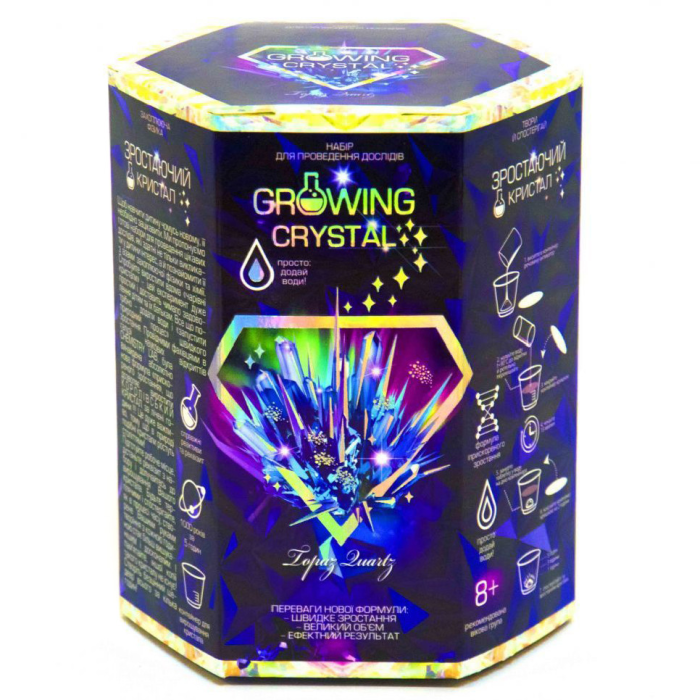 Ігровий набір для вирощування кристалів GRK-01 GROWING CRYSTAL Топаз Danko Toys