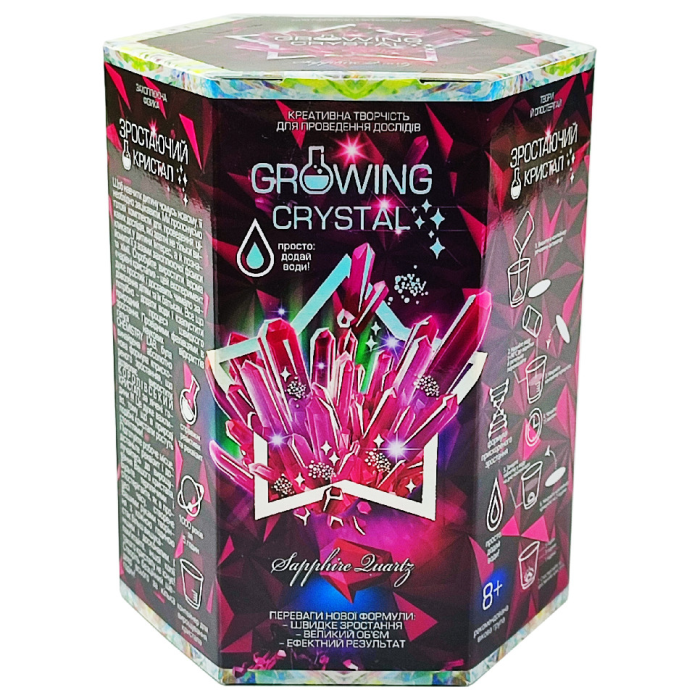 Ігровий набір для вирощування кристалів GRK-01 GROWING CRYSTAL Сапфір Danko Toys