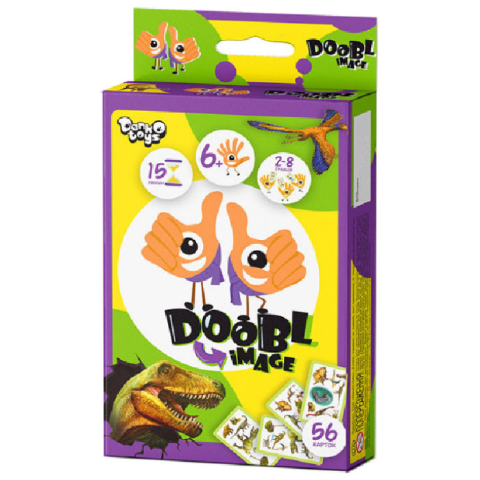 Розважальна настільна гра "Doobl Image" DBI-02-01U укр. мовою Динозаври Danko Toys