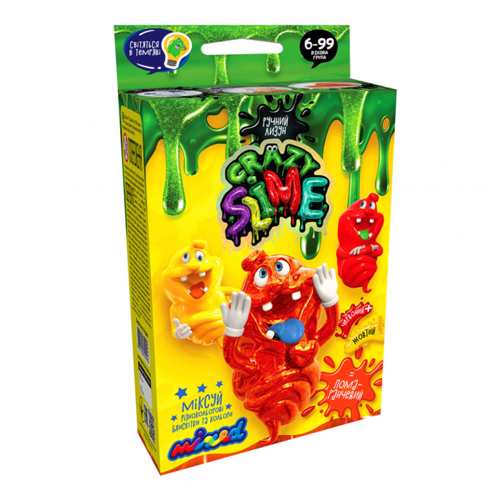 Дитячий набір для створення лизуна "Crazy Slime" SLM-02, 4 види Помаранчевий Danko Toys