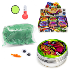 Жуйка для рук "Chameleon Gum" GUM-01-01UС в металевій коробочці  Зелено-салатовий Danko Toys