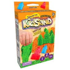 Кінетичний пісок KidSand KS-05-01U, 200 г в наборі  Помаранчеві замки Danko Toys