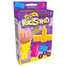 Кінетичний пісок KidSand KS-05-01U, 200 г в наборі  Фіолетові замки Danko Toys