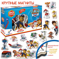 Дитячий набір магнітів Щенячий патруль "Веселі пригоди" Magdum ML4034-01 20 шт Magdum