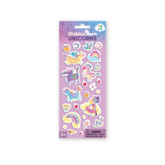 Набір 3D-наклейок "Єдиноріжки" DoDo 300844 DoDo Toys