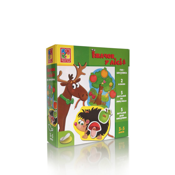 Гра-шнурівка з липучками "Їжачок у лісі" Vladi Toys VT1804-45 (укр) Vladi Toys