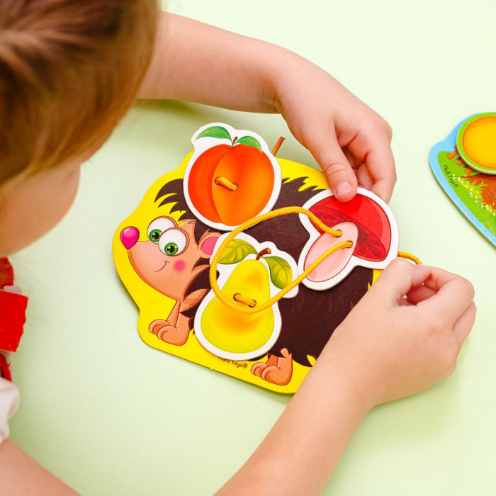 Гра-шнурівка з липучками "Їжачок у лісі" Vladi Toys VT1804-45 (укр) Vladi Toys