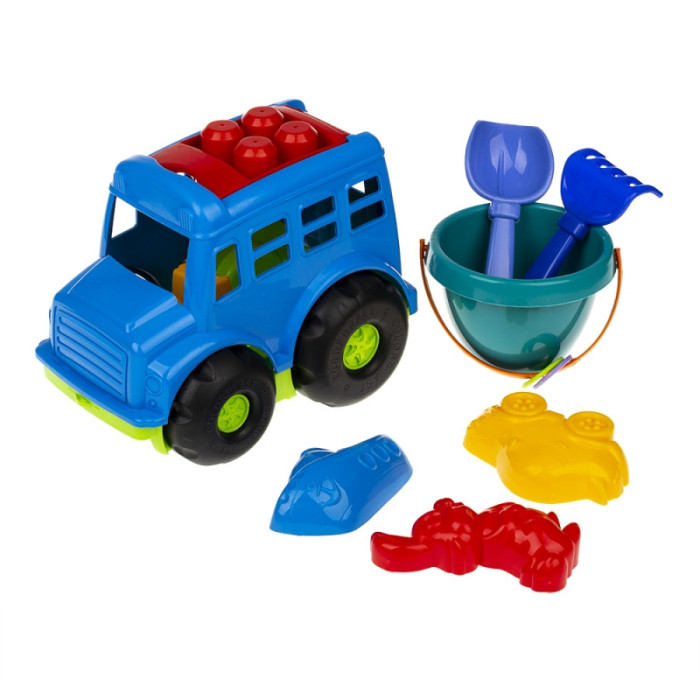 Пісочний набір Автобус "Бусик"№3 Colorplast 0107 Синій Colorplast