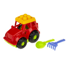 Пісочний набір Трактор "Коник"№1 Colorplast 0206  Червоний Colorplast