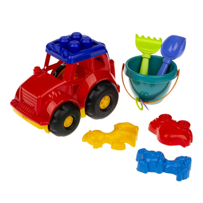 Пісочний набір Трактор "Коник"№3 Colorplast 0220 Червоний Colorplast
