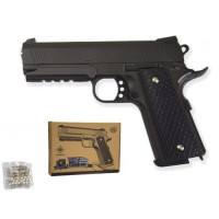 Страйкбольний пістолет "Colt 1911 Rail" Galaxy G25 метал чорний Galaxy
