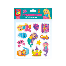 Набір м'яких наклейок "Русалочки" Vladi Toys VT4210-09 (укр) Vladi Toys