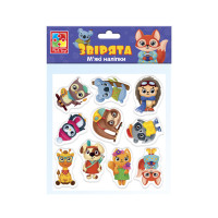 Набір м'яких наклейок "Звірята" Vladi Toys VT4210-10 (укр) Vladi Toys