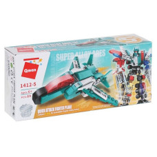 Дитячий Конструктор Qman 1412-1-6 транспорт, 79 дет  Fighter Plane Qman
