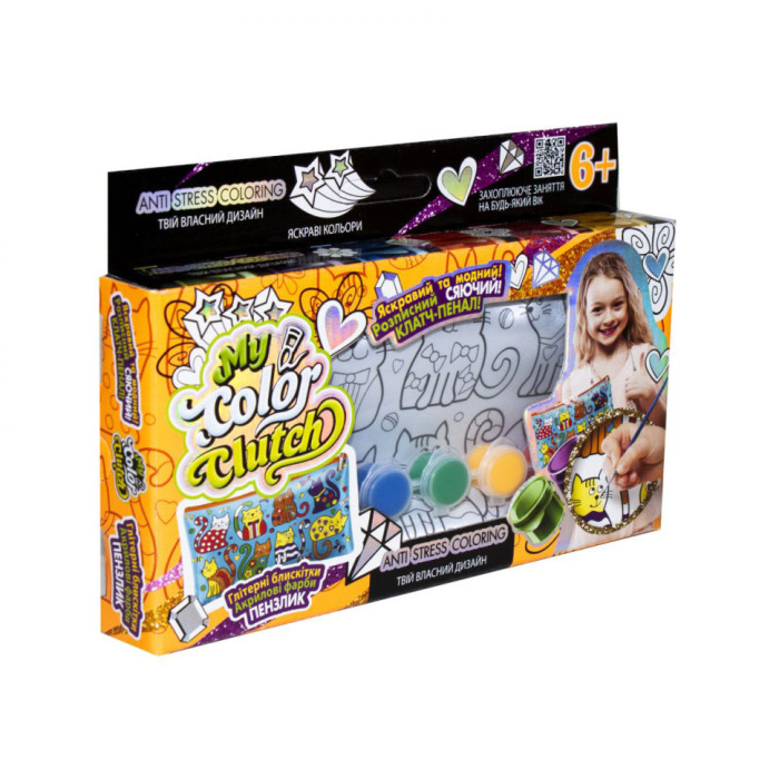 Пенал розмальовка "My color Clutch" Danko Toys CCL-01-01U Котики Danko Toys