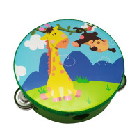 Дерев'яна іграшка Бубон MD 0367-19-27 діаметр 15 см  Жираф та мавпа Bambi