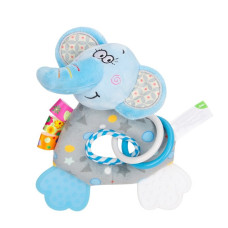 Брязкальце H168251-3ABC тварина м'яка з прорізувачем 18*5*15  Слоник Bambi