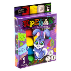 Крейда для малювання на асфальті велика 5 шт Укр. MEL-01-03U Danko Toys