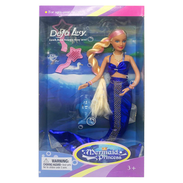 Лялька DEFA 20983 русалка Синій Bambi