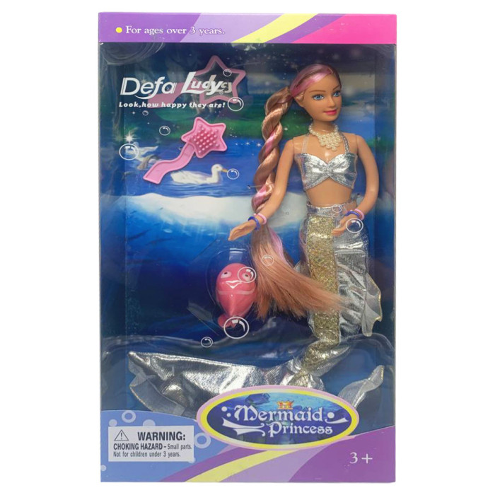 Лялька DEFA 20983 русалка Срібний Bambi