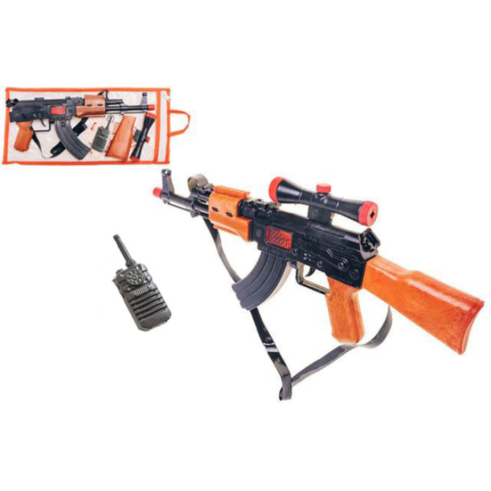 Іграшковий автомат тріскачка з іграшковою рацією 810GG Golden Gun