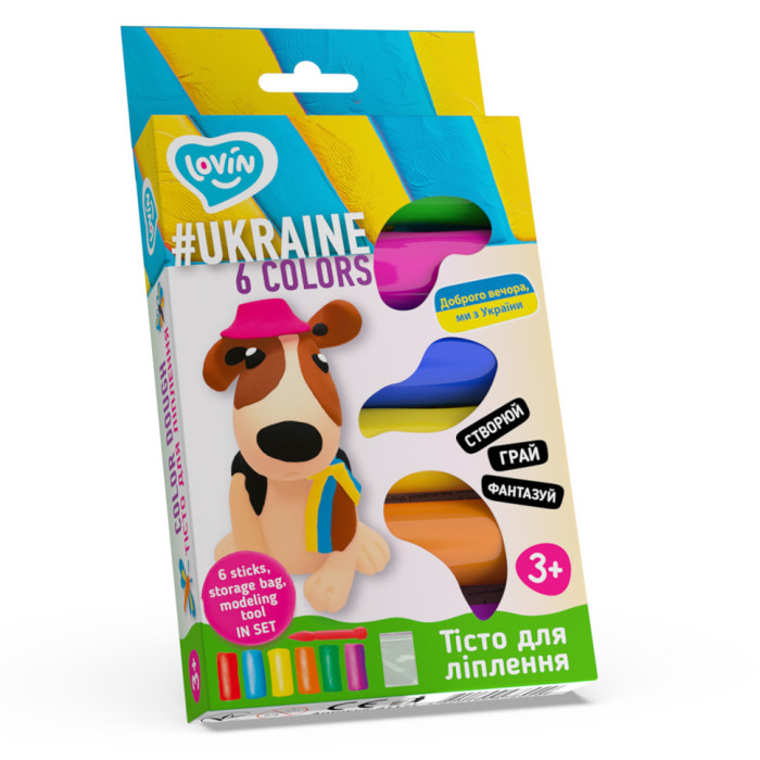 Набір для ліплення з тістом Асорті 6 кольорів #Ukraine TM Lovin 41171 Lovin