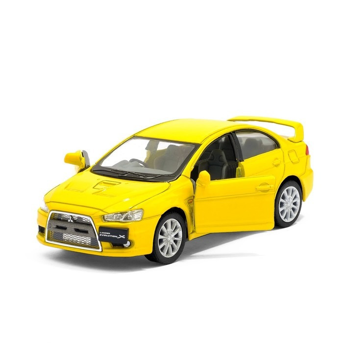 Автомодель легкова MITSUBISHI LANCER EVOLUTION X 1:36, 5" KT5329W Жовтий Kinsmart