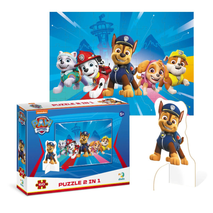 Дитячі Пазли Paw Patrol "Готові до пригод" DoDo 200163 60 елементів, з фігуркою DoDo Toys
