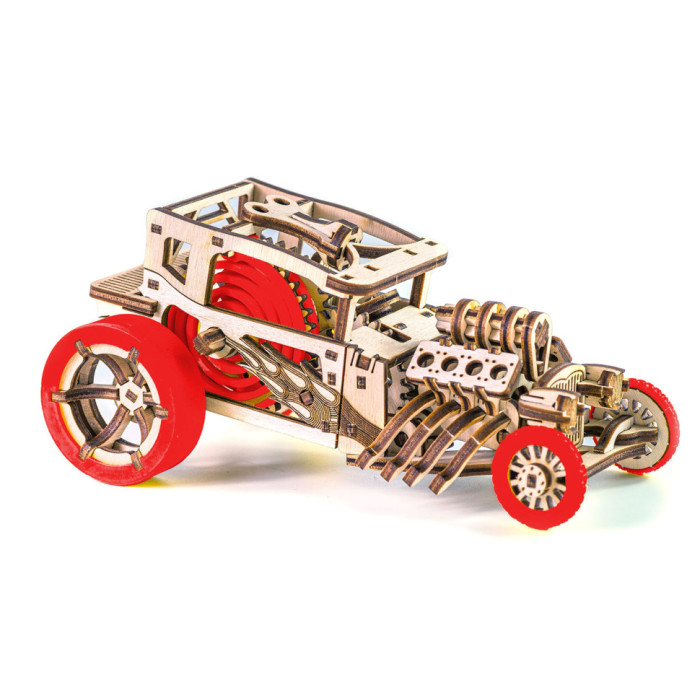 Дерев'яний конструктор "Hot Rod" Time for Machine T4M380303 Червоний Time for Machine