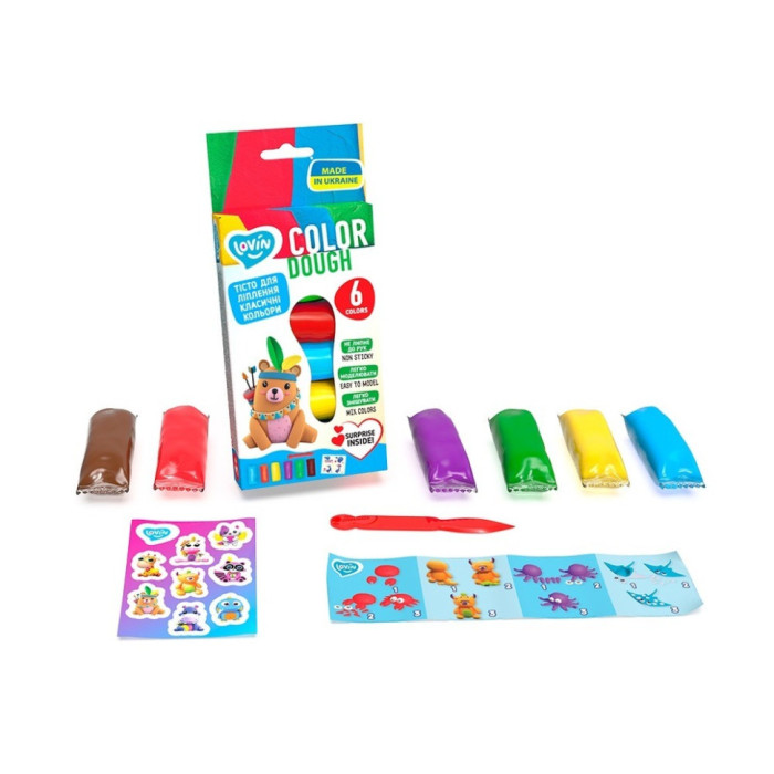 Набір тіста для ліплення "Classic Assorted" TM Lovin 41196, 6 кольорів Lovin