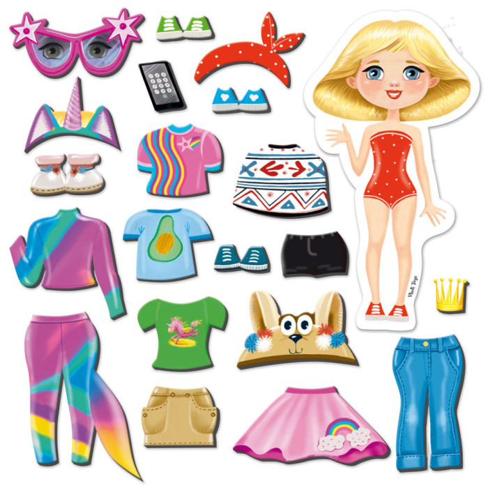 Магнітна гра Одягалка "Trendy girl" Vladi Toys VT3204-32 Укр Vladi Toys