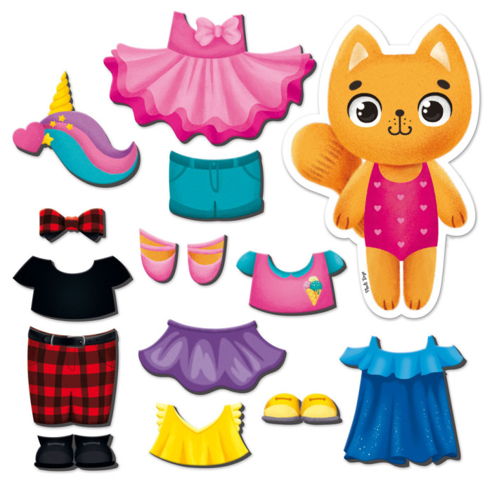 Магнітна гра Одягалка "Кішечка" Vladi Toys VT3204-34 Укр Vladi Toys