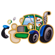 Дерев'яний пазл-вкладиш "Трактор" Ubumblebees (ПСД119) PSD119 пазл-контур Ubumblebees