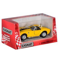 Дитяча колекційна машинка SHELBY COBRA KT5322W інерційна  Жовтий Kinsmart
