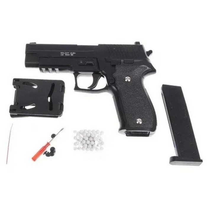 Дитячий пістолет на кульках "Sig Sauer 226" Galaxy G26+ чорний з кобурою Galaxy